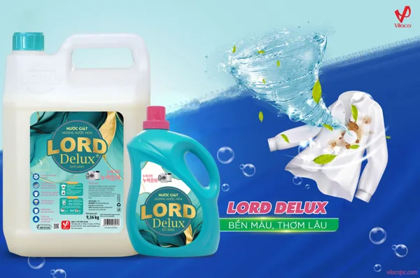 Nước giặt xả Lord Delux - Trắng sạch, bền màu, hương thơm sang trọng