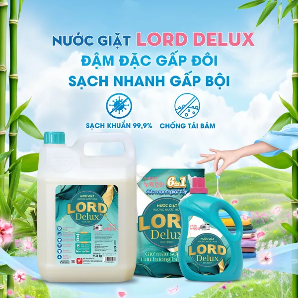 Lord Delux – Nước Giặt Hương Nước Hoa Cao Cấp Cho Gu Sống Thượng Lưu