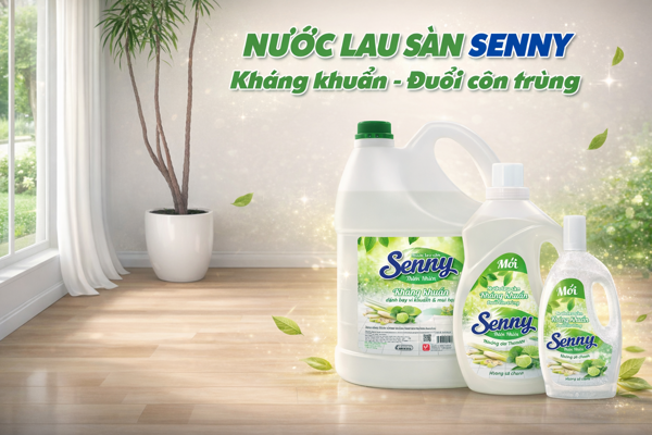 Nước Lau Sàn Senny Hương Sả Chanh – Giải Pháp Làm Sạch Sàn Nhà Thơm Mát, Khử Mùi Hiệu Quả