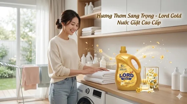 Nước Giặt Lord Gold Hương Nước Hoa – Khi Quần Áo Không Chỉ Sạch Mà Còn “Có Gu”