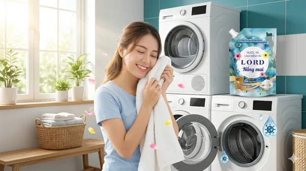 Review Nước Xả Làm Mềm Vải Lord Nắng Mai – Mùi Hương Nhẹ Như Nắng Sớm