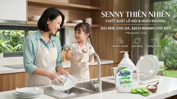 Vì Sao Nhiều Gia Đình Chọn Nước Rửa Chén Senny Tinh Chất Lô Hội?