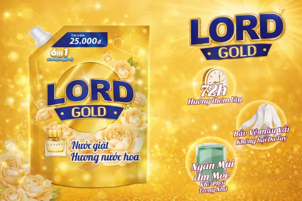 Nước Giặt Lord Gold Hương Nước Hoa – Giải Pháp Giặt Sạch Và Lưu Hương Sang Trọng Cho Gia Đình Hiện Đại