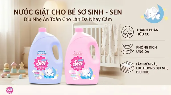 Nước Giặt Cho Bé Sơ Sinh Sen– Bí Quyết Chăm Sóc Làn Da Non Nớt Của Trẻ