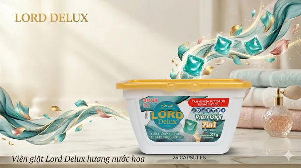 Viên Giặt Lord Delux Hương Nước Hoa: Giải Pháp Giặt Giũ Thông Minh, Lưu Hương Đẳng Cấp
