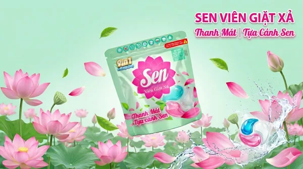 Viên Giặt Xả Sen Thanh Mát Tựa Cánh Sen – Xu hướng giặt giũ thông minh được nhiều gia đình lựa chọn