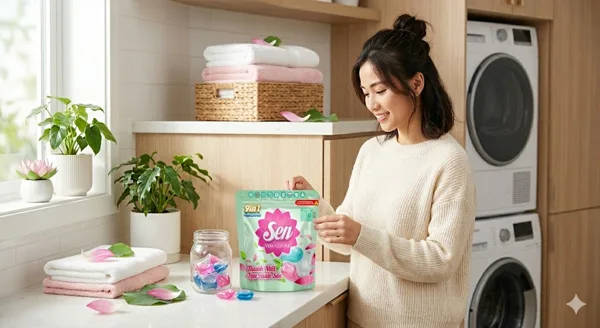Viên Giặt Xả Sen – Bí Quyết Cho Quần Áo Lên Hương Thanh Mát Tựa Cánh Sen
