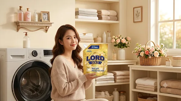 Quần Áo Sạch Thơm, Cả Nhà Yêu Thích Với Nước Giặt Lord Gold Hương Nước Hoa