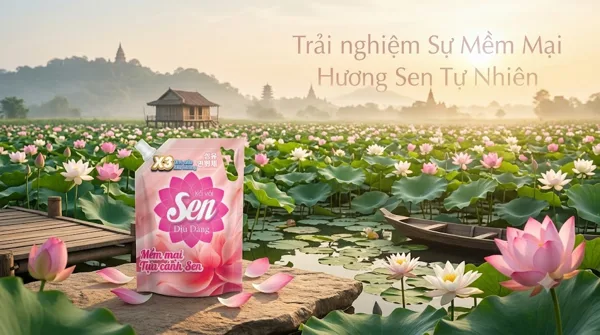 Nước Xả Làm Mềm Vải Sen Dịu Dàng – Bí Quyết Cho Quần Áo Mềm Mại, Thơm Lâu Mỗi Ngày