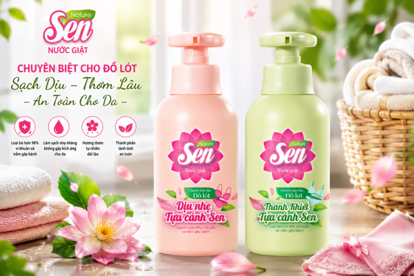 Bí Quyết Bảo Vệ Vùng Kín An Toàn Cùng Nước Giặt Chuyên Biệt Cho Đồ Lót Sen