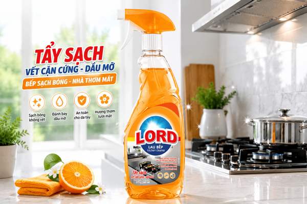 Nước Lau Bếp Lord Hương Chanh: "Khắc Tinh" Dầu Mỡ Cho Gian Bếp Hiện Đại