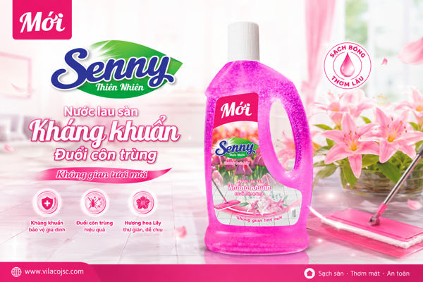 Nước Lau Sàn Senny Hương Hoa Lily – Kháng Khuẩn, Đuổi Côn Trùng, Không Gian Tươi Mới