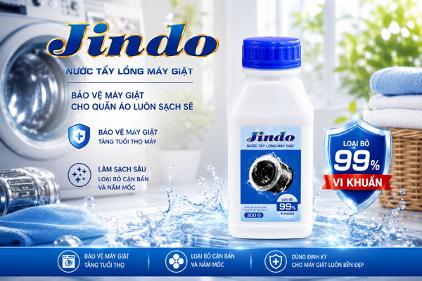 Jindo – Nước Tẩy Lồng Máy Giặt: Giải Pháp Làm Sạch Sâu, Loại Bỏ Cặn Bẩn Và Vi Khuẩn
