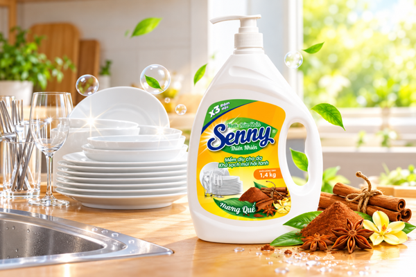 Nước Rửa Chén Senny – Sạch Dầu Mỡ, Hương Thơm Dễ Chịu, Lựa Chọn Cho Gian Bếp Việt