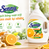Nước rửa chén Senny Gừng Cam: Bí quyết đánh bay dầu mỡ, bảo vệ da tay từ thiên nhiên