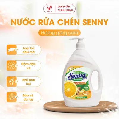 Nước Rửa Chén Senny Gừng Cam 1.4kg