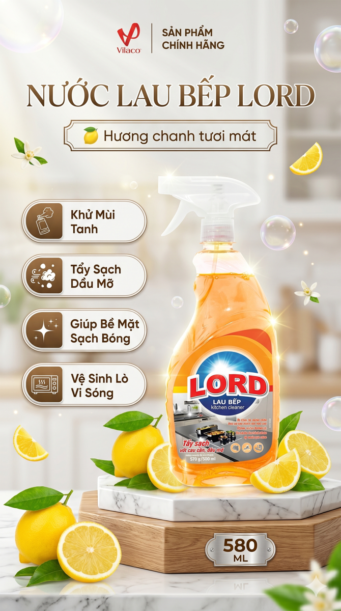 Nước Lau Bếp Lord Hương Chanh