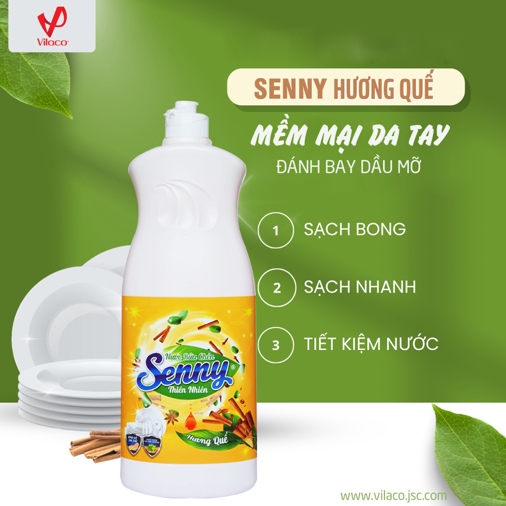 Nước Rửa Chén Senny Hương Quế 