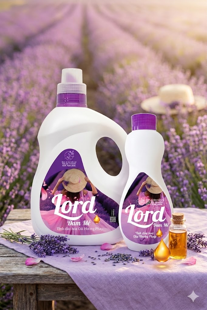 Nước Xả Vải Lord Hương Đam Mê Tinh Dầu Hoa Oải Hương Lavender Pháp