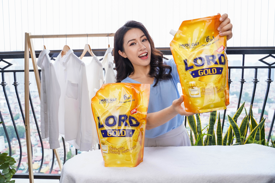 Có nước giặt Lord Gold - Một bước giặt áo quần sạch khuẩn thơm mềm