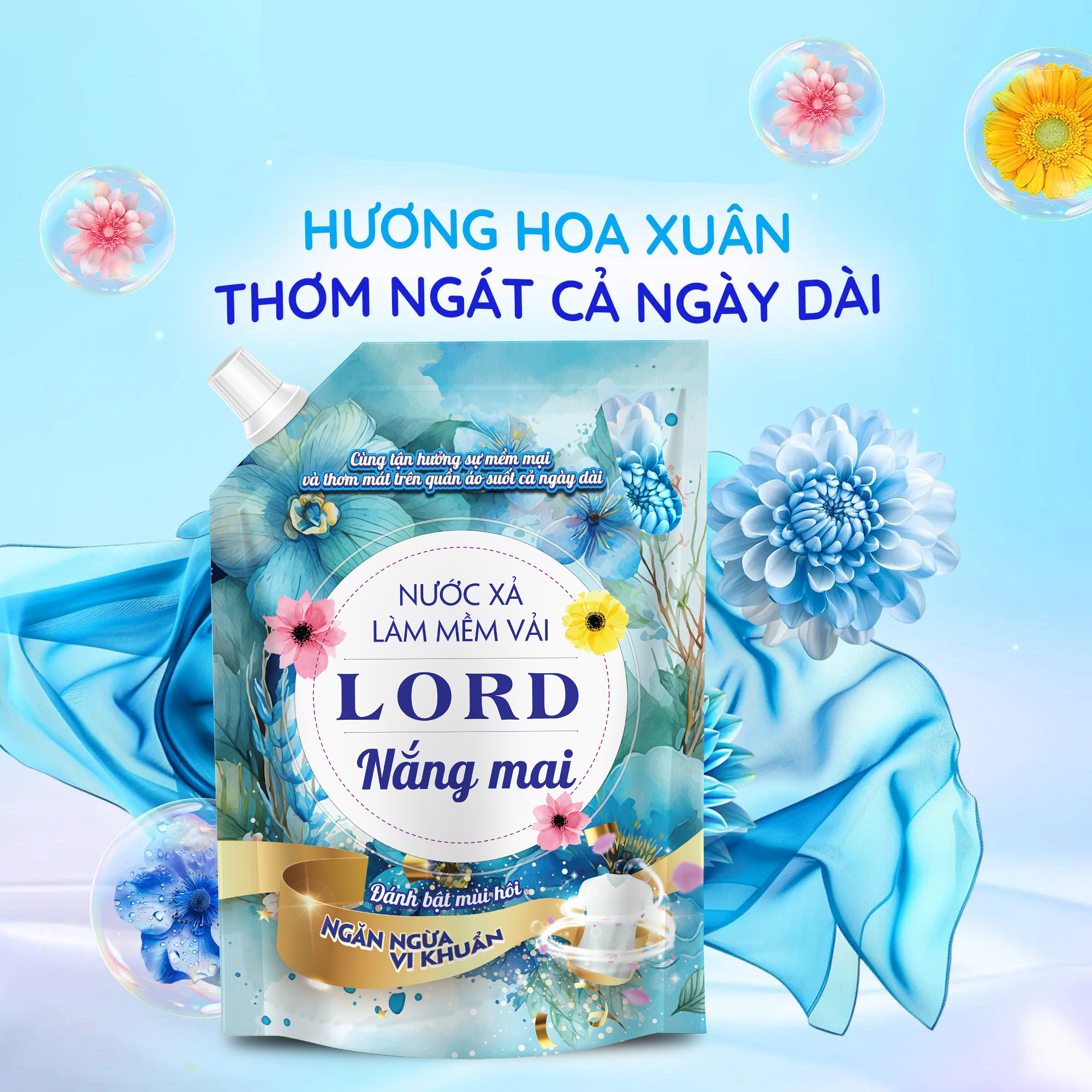 Thơm Mát Như Nắng Mai – Chạm Đến Từng Sợi Vải - Nước xả vải Lord Nắng Mai