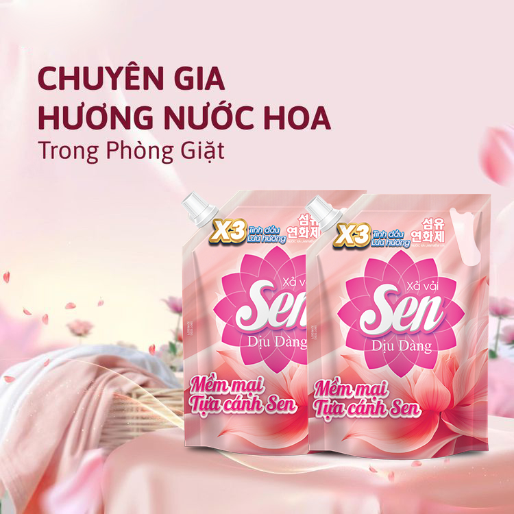 Đánh Thức Sự Mềm Mại: Nước Xả Vải Hương Sen Dịu Nhẹ