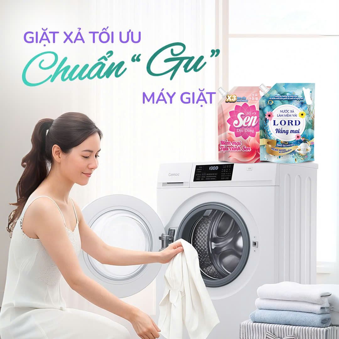 Giặt Một Lần – Thơm Cả Tuần Với Nước Xả Vải Sen 
