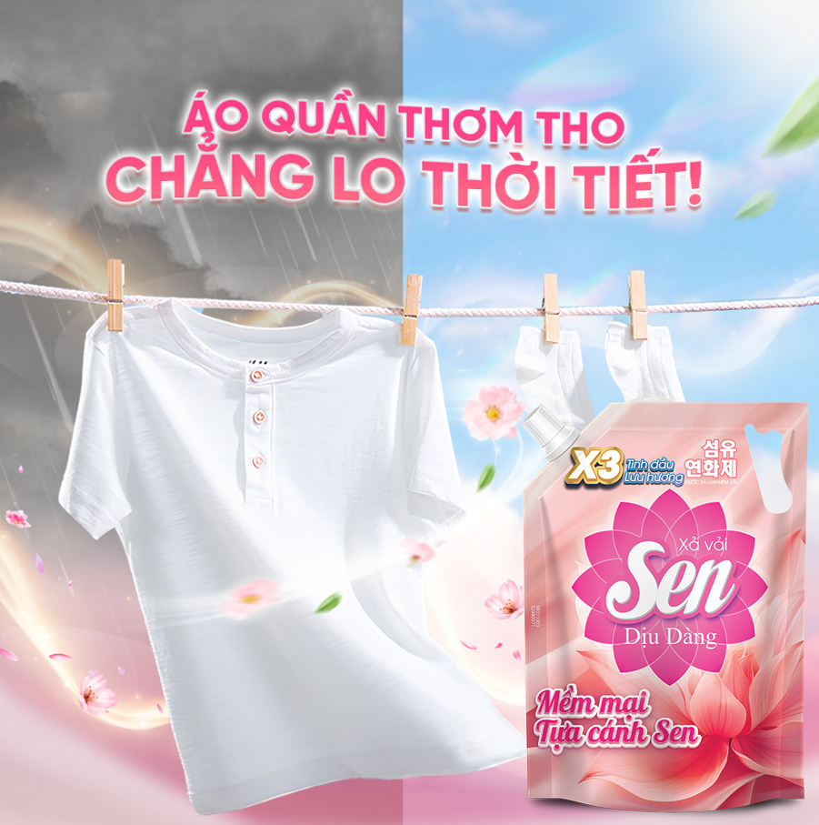 Thơm Sang – Mềm Mượt: Nước xả vải Sen Làm Chị Em “Phải Mua Lại Lần Hai”