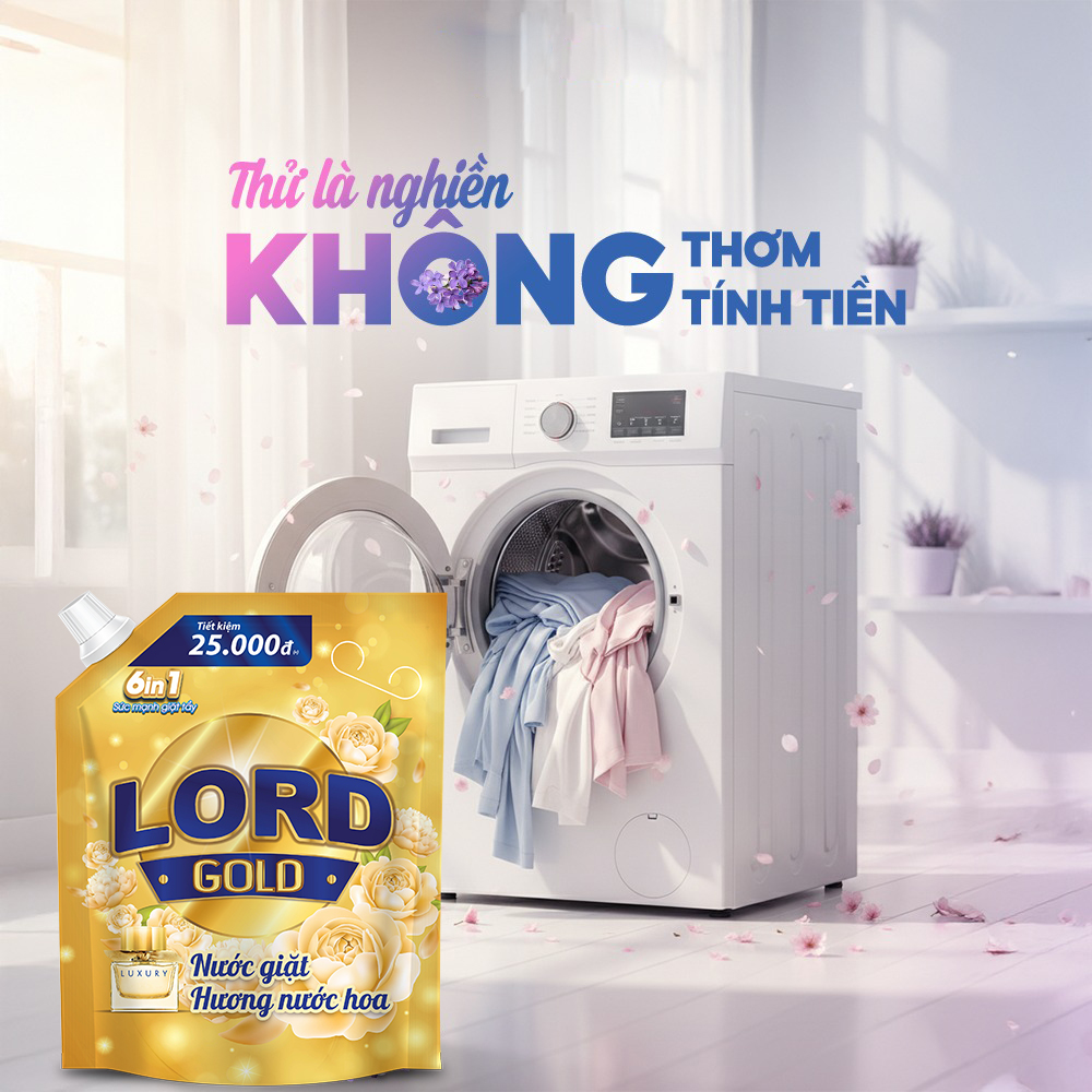 Nước Giặt Lord Gold Hương Nước Hoa Sang Trọng – Đẳng Cấp Tỏa Hương Suốt Ngày
