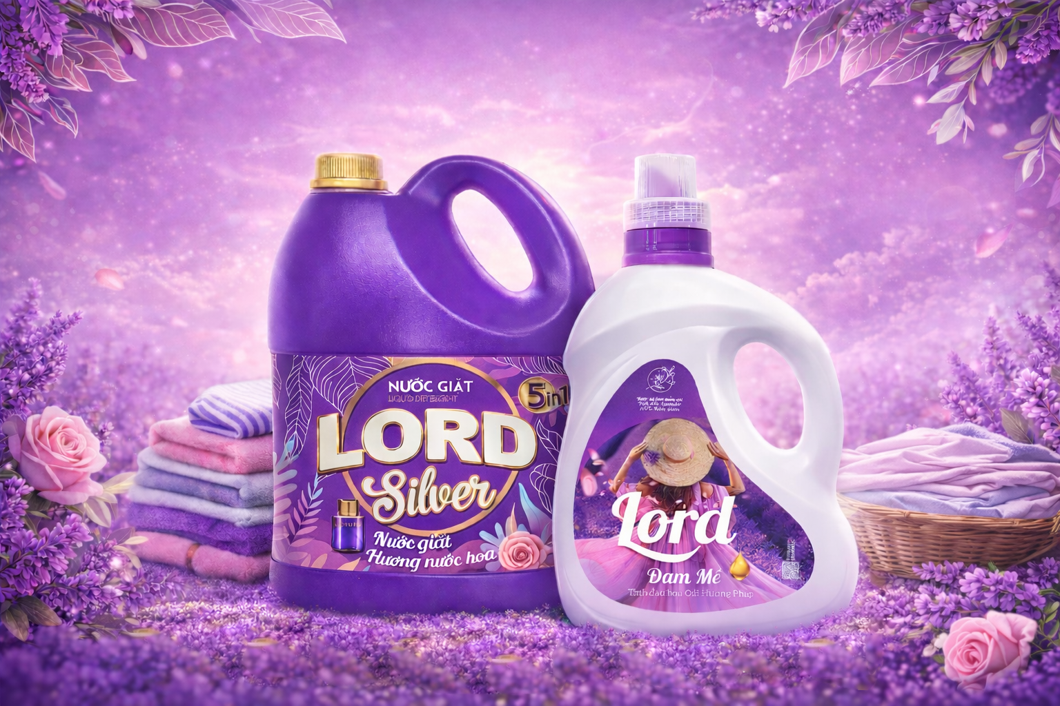 Lord Silver 5in1 & Nước Xả Vải Lord Đam Mê – Giải Pháp Giặt Xả Thơm Lâu, Sạch Sâu, Nâng Niu Từng Sợi Vải