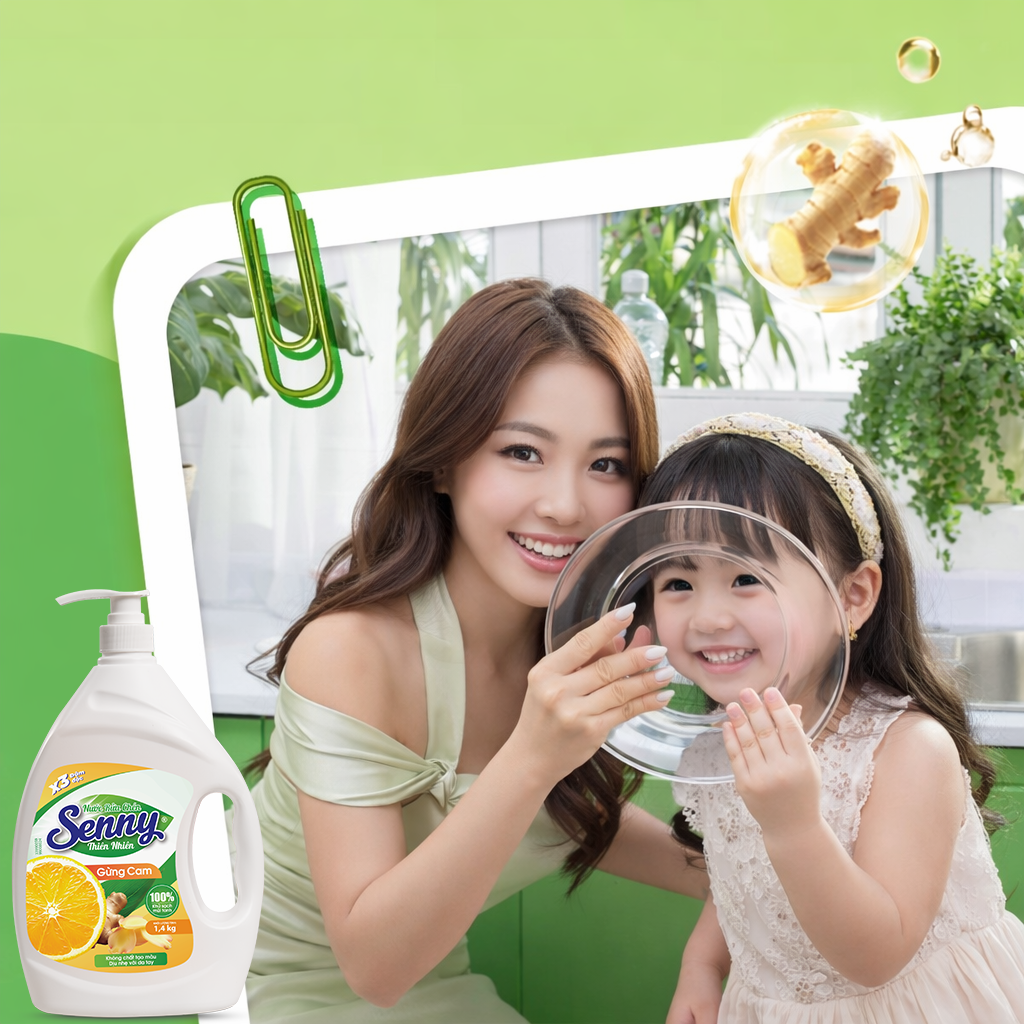 Mẹ Tin Dùng Nước Rửa Chén Senny Thiên Nhiên – Sạch Lành Tính Cho Cả Gia Đình