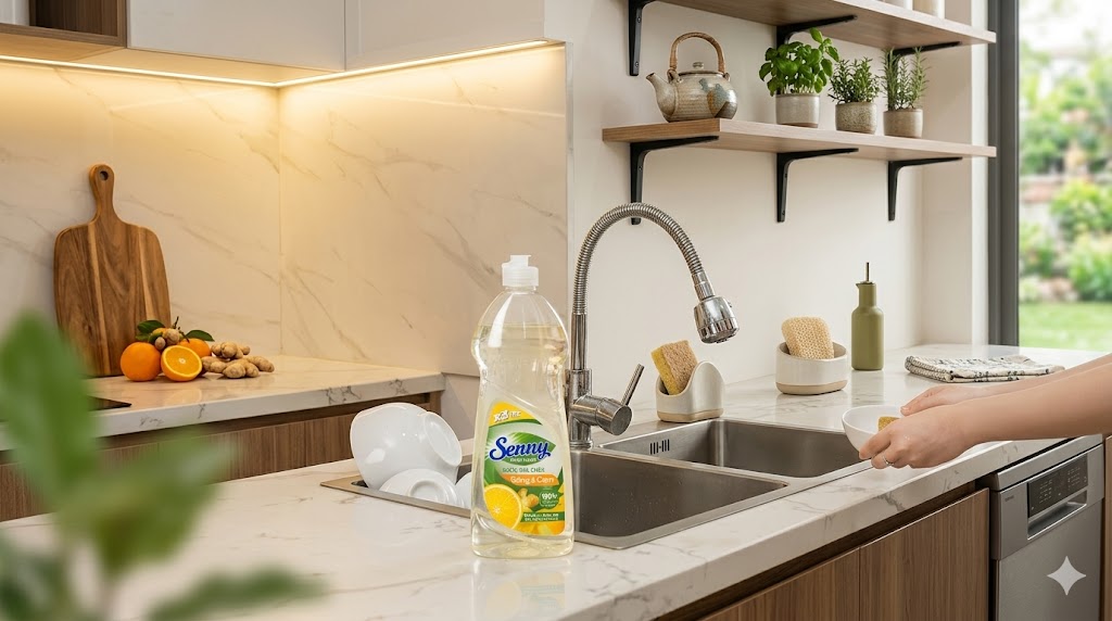 Nước Rửa Chén Senny Gừng Cam – Sạch Bóng Chén Đĩa, Khử Mùi Tanh Hiệu Quả