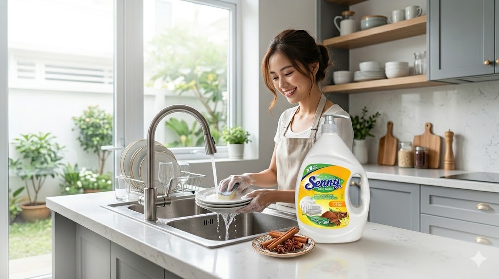 Nước Rửa Chén Senny Hương Quế – Nhỏ Gọn Nhưng “Có Võ”, Rửa Sạch Mà Thơm Ấm Cả Gian Bếp