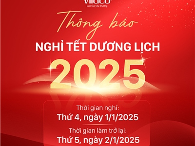 THÔNG BÁO LỊCH NGHỈ TẾT DƯƠNG LỊCH 2025