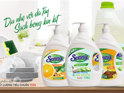 RA MẮT DÁNG CHAI NƯỚC RỬA CHÉN SENNY 1.4KG MỚI – TIỆN LỢI HƠN, SẠCH THƠM HƠN