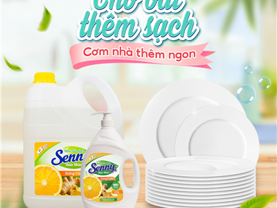 Rửa Chén Sạch Mà Không Lo Khô Da – Nhờ Senny Gừng Cam Thiên Nhiên
