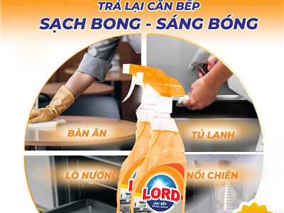 Nước Lau Bếp Lord – Gian Bếp Sạch Thoáng Chỉ Sau Vài Phút  