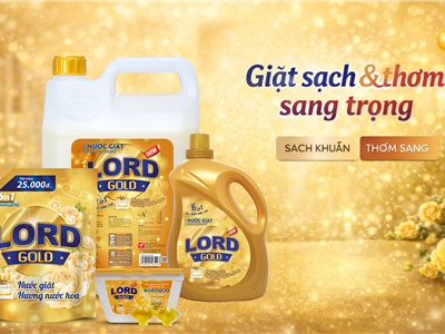 Giặt sạch & thơm sang trọng với Nước giặt Lord Gold