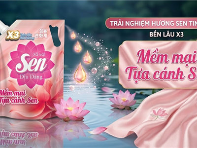 Nước Xả Làm Mềm Vải Sen Dịu Dàng – Giải Pháp Giữ Quần Áo Mềm Mại, Thơm Lâu