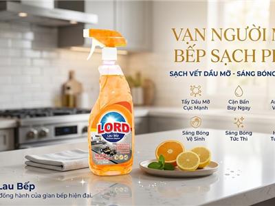 Nước Lau Bếp Lord Hương Chanh – Giải pháp làm sạch dầu mỡ, khử mùi hiệu quả cho gian bếp hiện đại  