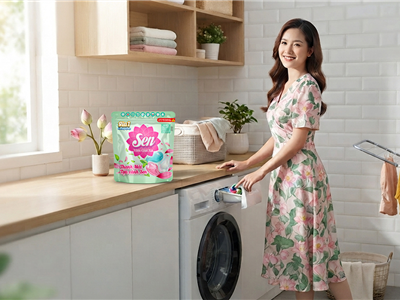 Viên Giặt Xả Sen Thanh Mát Tựa Cánh Sen – Trải Nghiệm Giặt Giũ Hiện Đại Cho Cuộc Sống Tiện Nghi