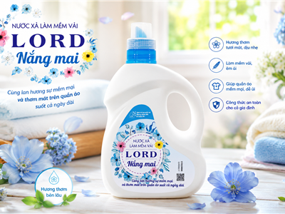 Nước Xả Làm Mềm Vải LORD Hương Nắng Mai: Bí Quyết Lưu Hương Tươi Mát Suốt Cả Ngày