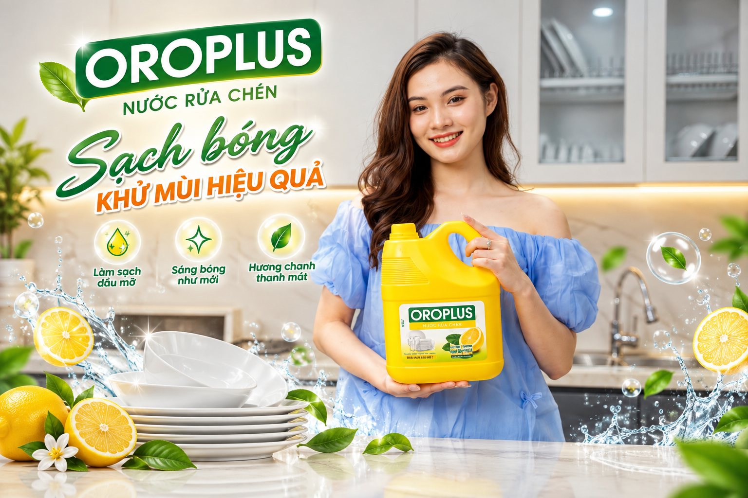 Nước Rửa Chén OROPLUS – Bí Quyết Làm Sạch Dầu Mỡ, Khử Mùi Hiệu Quả Cho Gian Bếp