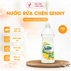 Nước Rửa Chén Senny Gừng & Cam Đậm Đặc x3