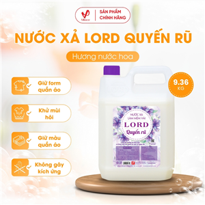 Nước Xả Làm Mềm Vải Lord Hương Quyến Rũ 9.36Kg