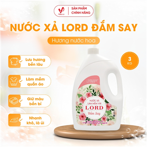 Nước Xả Làm Mềm Vải LORD Hương Đắm Say 3kg